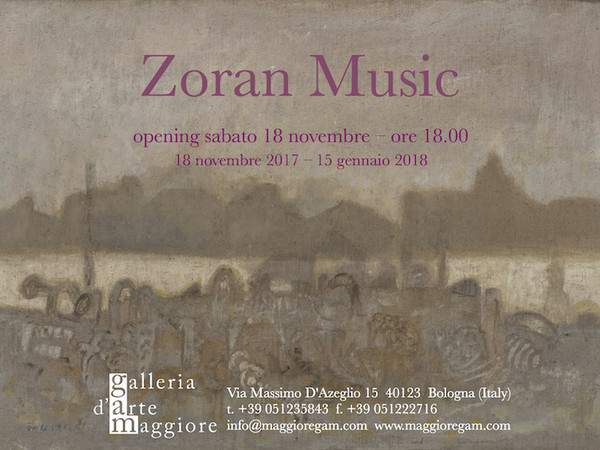 Zoran Music on display at the Galleria d'Arte Maggiore in Bologna