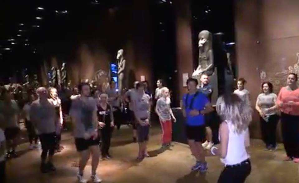 Zumba at the Egyptian Museum in Turin