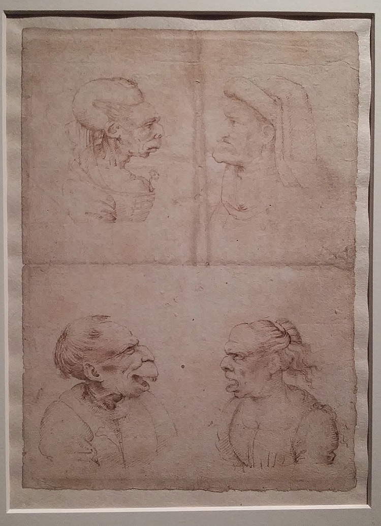 Seguace di Leonardo da Vinci, Caricature