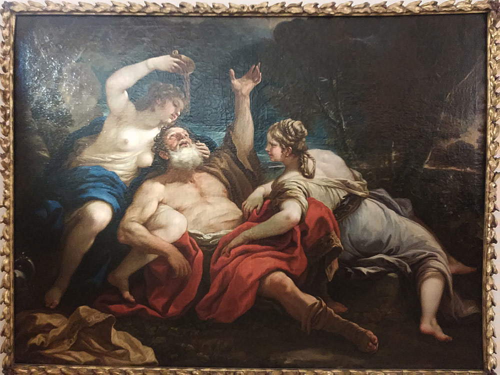 Luca Giordano, Lot e le figlie (1686; olio su tela, 122 x 173 cm; Firenze, Museo Stibbert)
