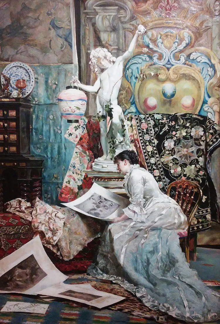 Napoleone Coccetti, Au salon (1881; olio su tela;  Firenze, collezione privata)