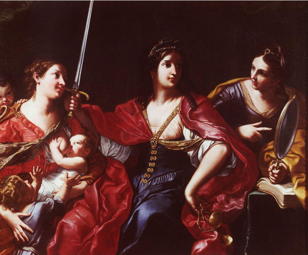 Elisabetta Sirani, La Giustizia, la Carità e la Prudenza
