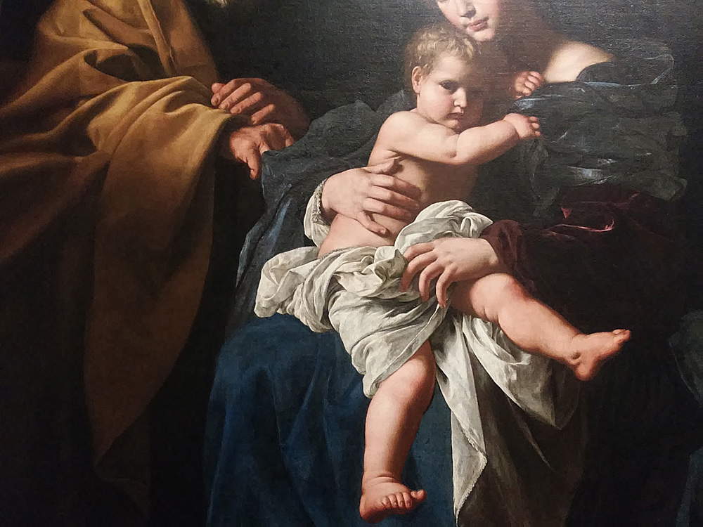 Bartolomeo Cavarozzi, Sacra famiglia (Pinacoteca dell'Accademia Albertina), dettaglio