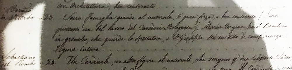 La citazione dell'opera di Bartolomeo Cavarozzi nell'elenco conservato presso l'Archivio Spinola