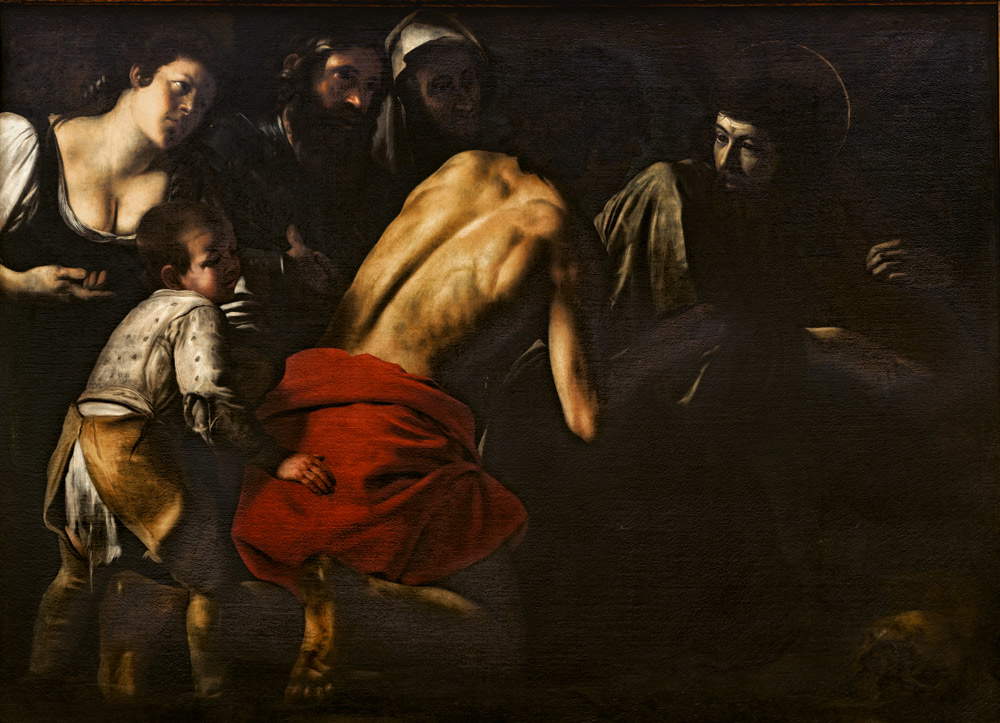 Battistello Caracciolo, Christ portant la croix (1614 ; huile sur toile, 133 x 183,5 cm ; Turin, Université d'études, Bureau du Recteur)