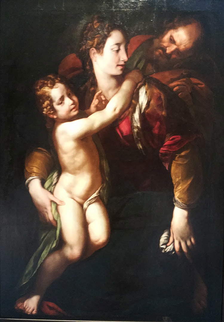 Giulio Cesare Procaccini, Sainte Famille (vers 1620-1625 ; huile sur panneau, 159 x 113 cm ; Milan, collection privée)