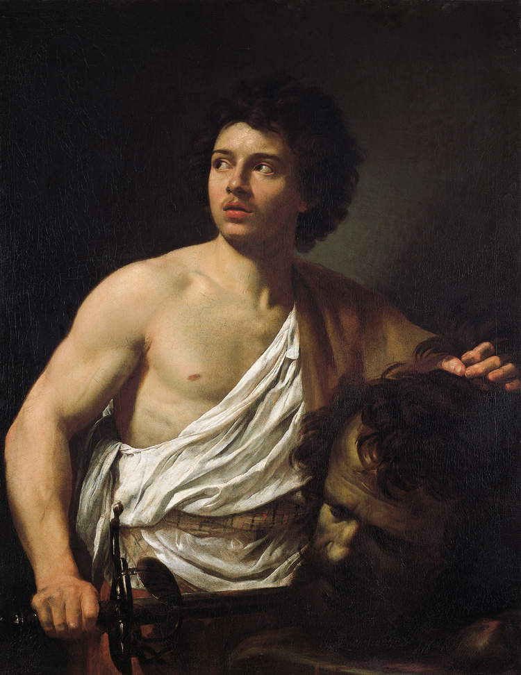 Simon Vouet, Davide con la testa di Golia (1621, olio su tela, 121 x 94 cm; Genova, Musei di Strada Nuova - Palazzo Bianco)