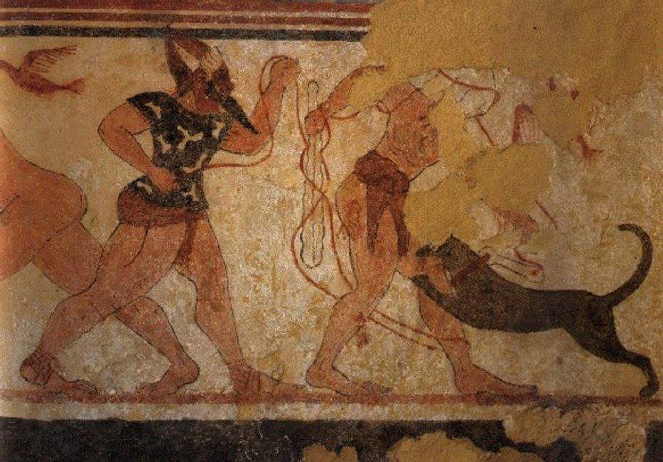 Arte etrusca, scena di phersu