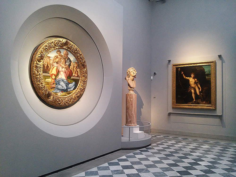 Uffizi, nuovo allestimento della Sala 41 con le opere di Michelangelo, Raffaello e fra' Bartolomeo. Ph. Credit Finestre sull'Arte
