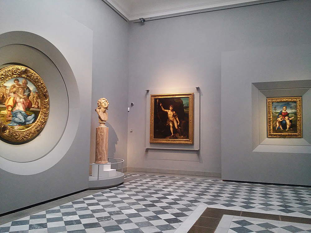 Uffizi, nuovo allestimento della Sala 41 con le opere di Michelangelo, Raffaello e fra' Bartolomeo. Ph. Credit Finestre sull'Arte
