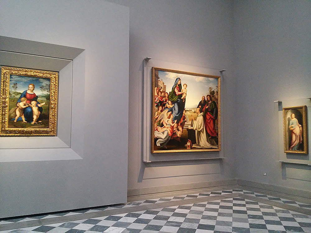 Uffizi, nuovo allestimento della Sala 41 con le opere di Michelangelo, Raffaello e fra' Bartolomeo. Ph. Credit Finestre sull'Arte
