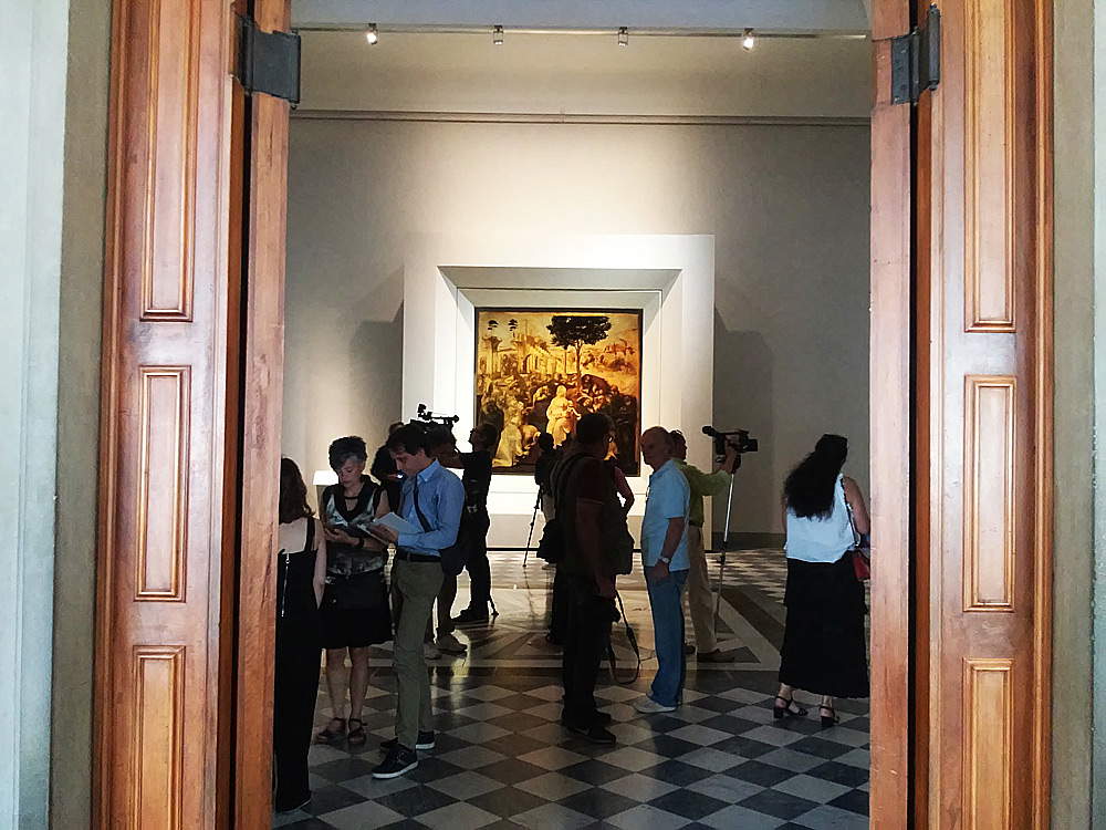 Firenze, Galleria degli Uffizi, nuovo allestimento della sala 35 dedicata a Leonardo da Vinci