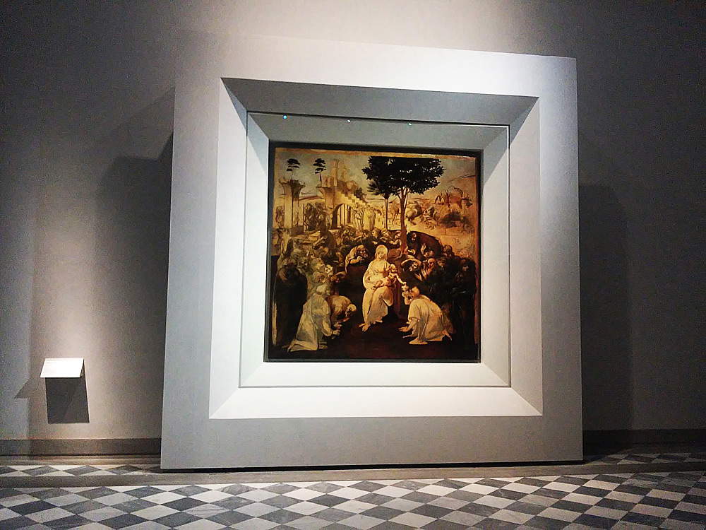 Firenze, Galleria degli Uffizi, nuovo allestimento della sala 35 dedicata a Leonardo da Vinci