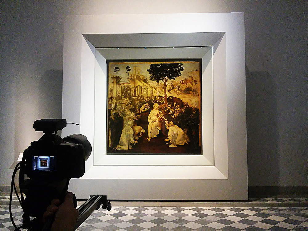 Firenze, Galleria degli Uffizi, nuovo allestimento della sala 35 dedicata a Leonardo da Vinci