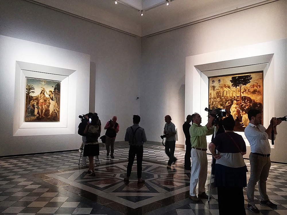 Firenze, Galleria degli Uffizi, nuovo allestimento della sala 35 dedicata a Leonardo da Vinci