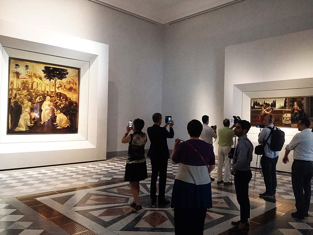 Firenze, Galleria degli Uffizi, nuovo allestimento della sala 35 dedicata a Leonardo da Vinci