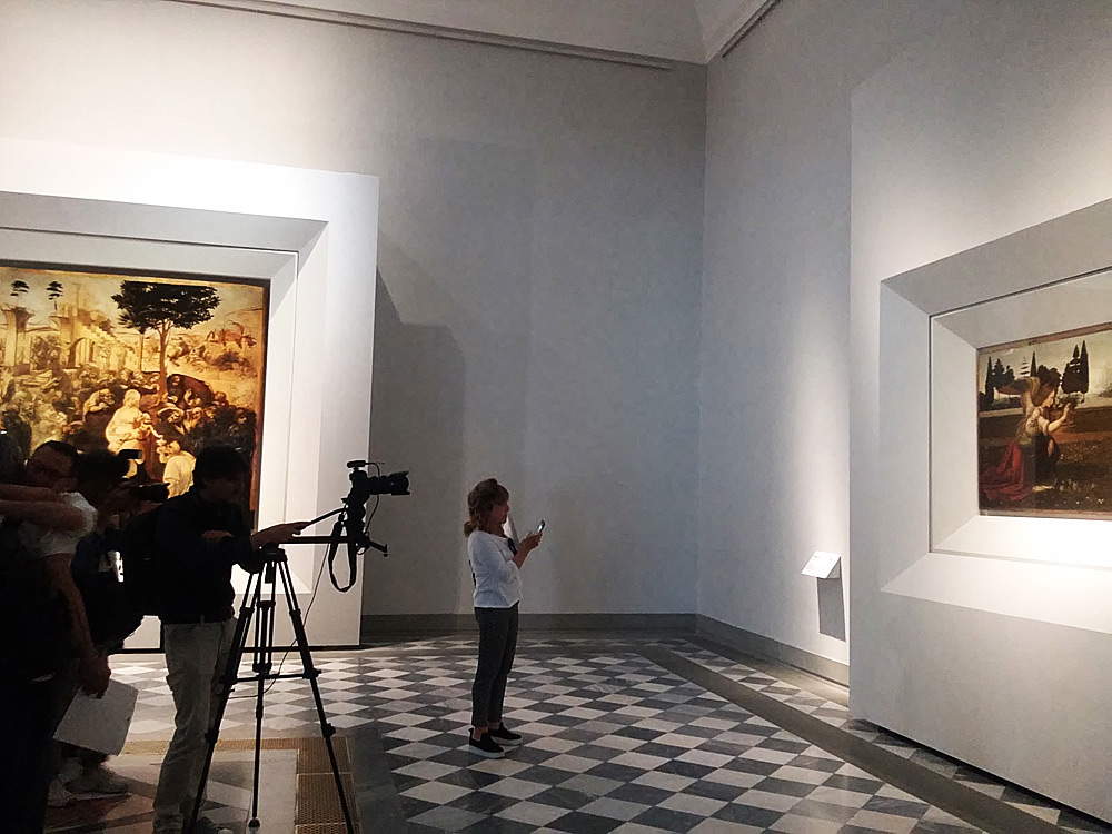 Firenze, Galleria degli Uffizi, nuovo allestimento della sala 35 dedicata a Leonardo da Vinci