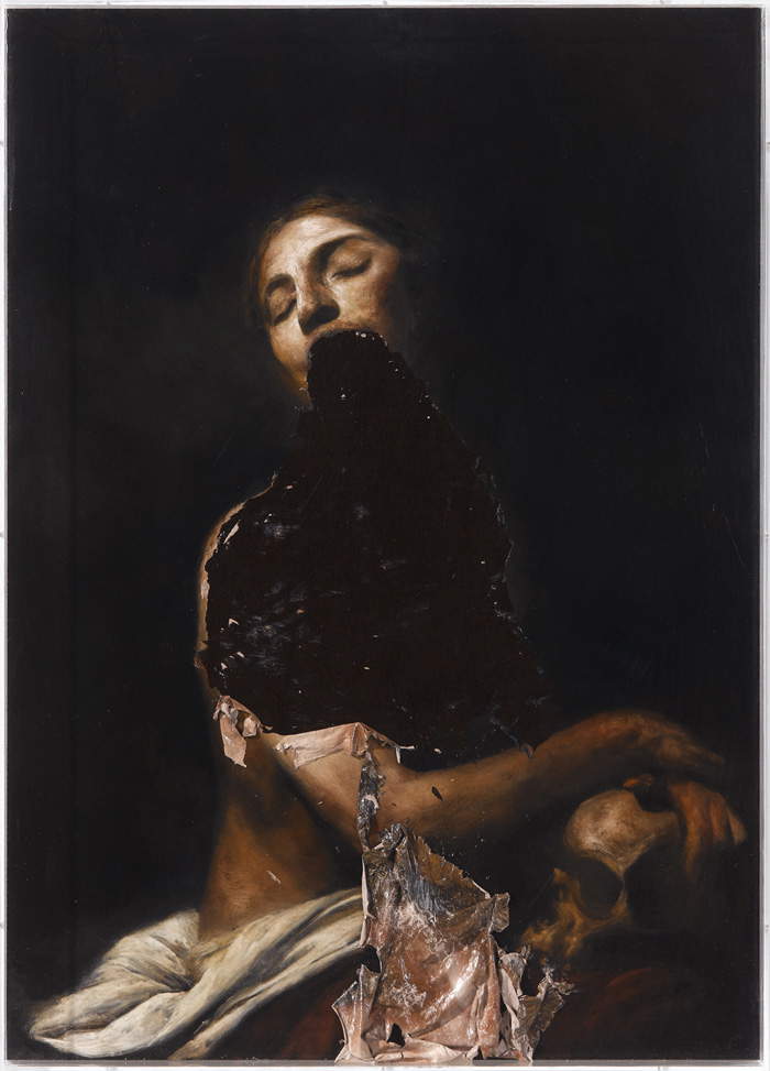 Nicola SamorÃ¬, Maddalena (2010; olio su tavola, 70 x 50 cm)