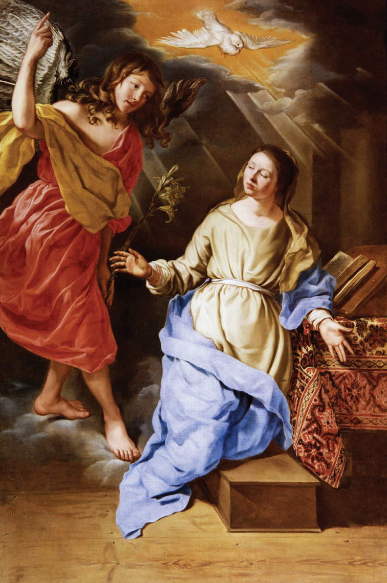 Michaelina Wautier, Annunciazione (1659; olio su tela, 200 x 134 cm; Louveciennes, Musée-promenade de Marly-le-Roi)
