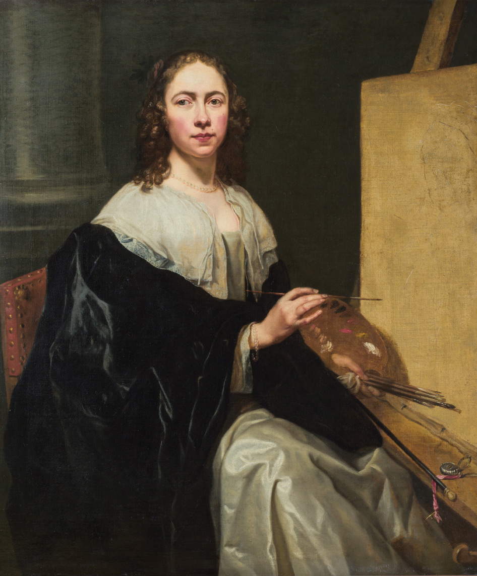 Michaelina Wautier, Autoritratto (1650 circa; olio su tela, 120 x 102 cm; Collezione privata)
