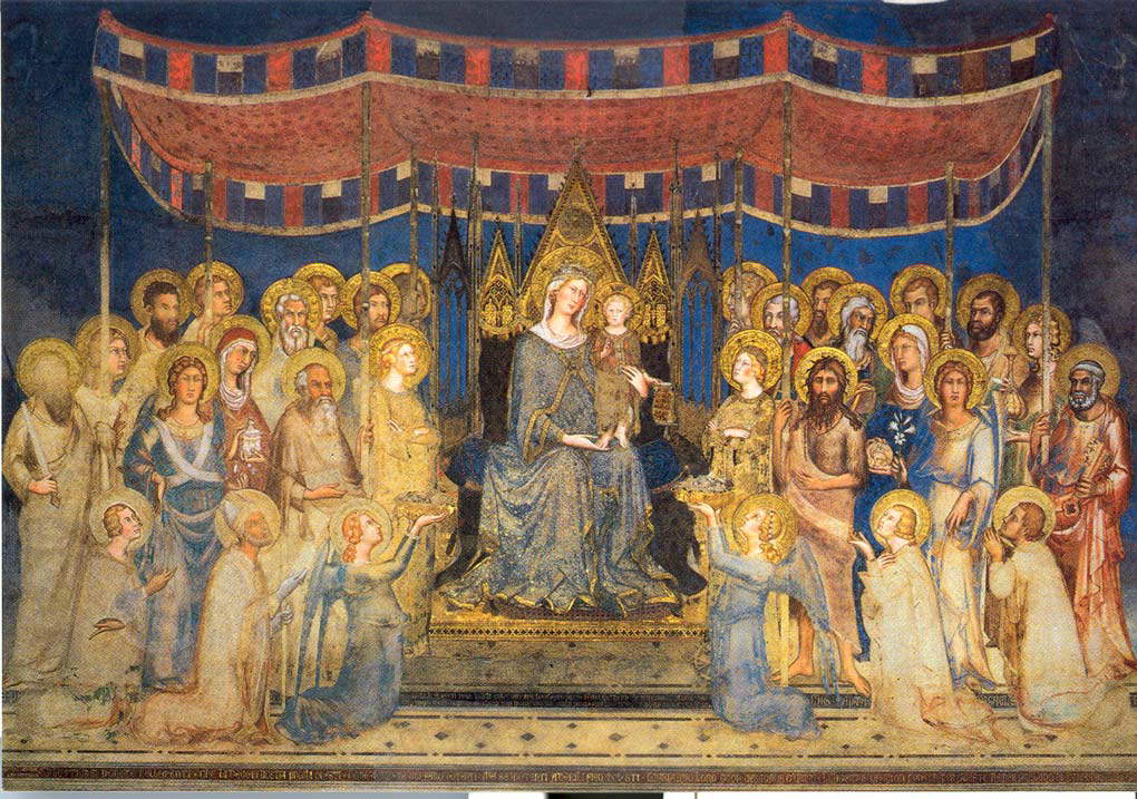 Simone Martini, MaestÃ  (1315; affresco, 763 x 970 cm; Siena, Palazzo Pubblico)
