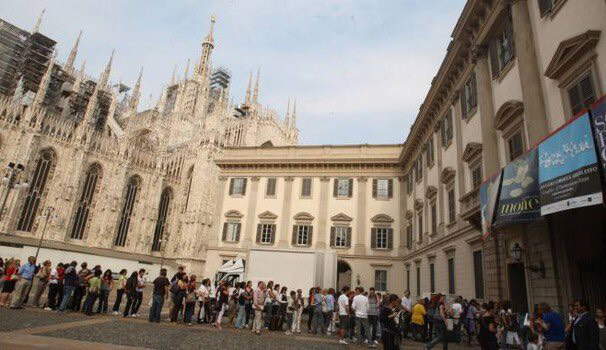 Code a Palazzo Reale per una mostra. Ph. Credit Comune di Milano