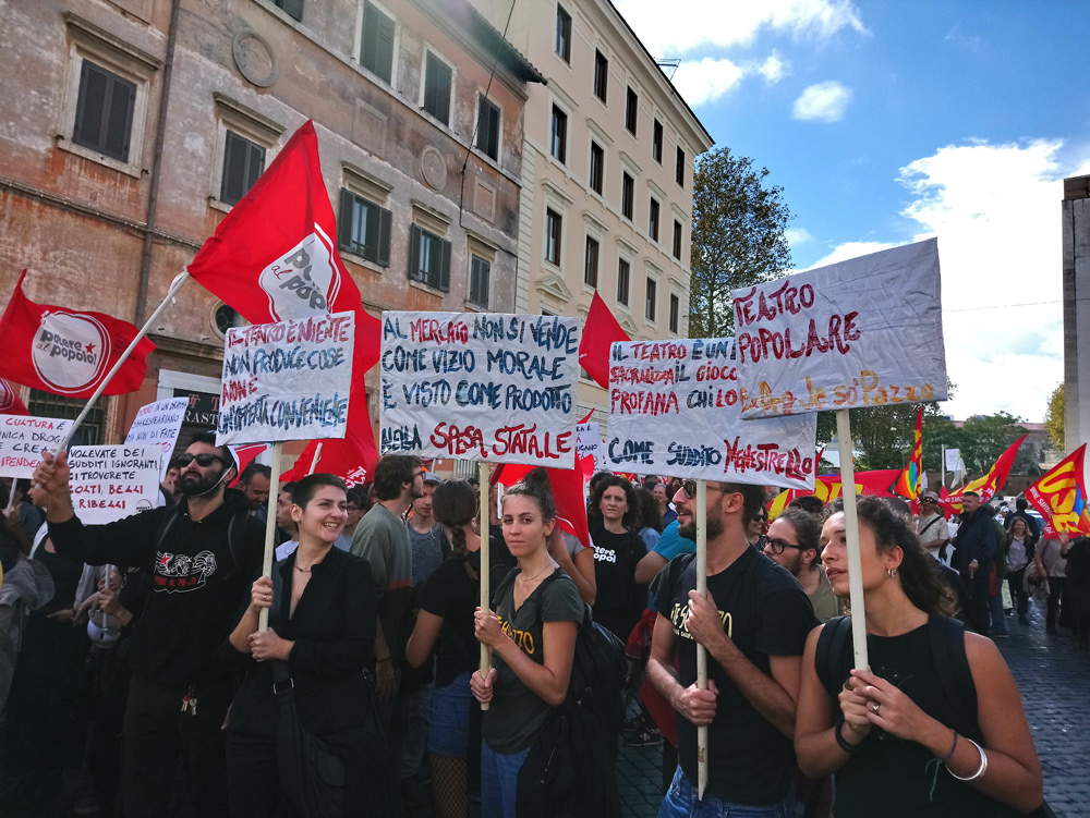 Momenti della manifestazione per la cultura del 6 ottobre