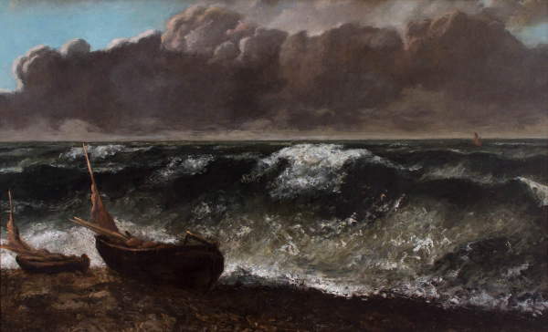 Gustave Courbet, L'onda (1869; olio su tela, 71,5 x 116,8 cm; Le Havre, MusÃ©e d'art moderne AndrÃ© Malraux)
