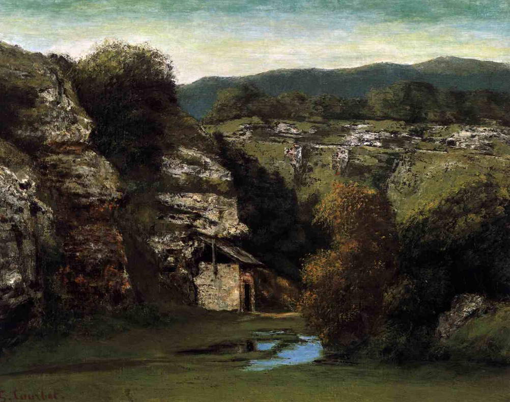 Gustave Courbet, Paesaggio di Ornans (1855-1860; olio su tela, 65 x 81 cm; Vienna, GemÃ¤ldegalerie der Akademie der bildenden KÃ¼nste)
