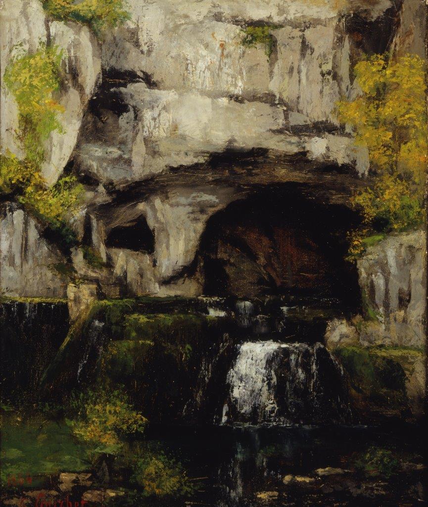 Gustave Courbet, La sorgente del Lison (1864; olio su tela, 54 x 45 cm; Collezione privata)
