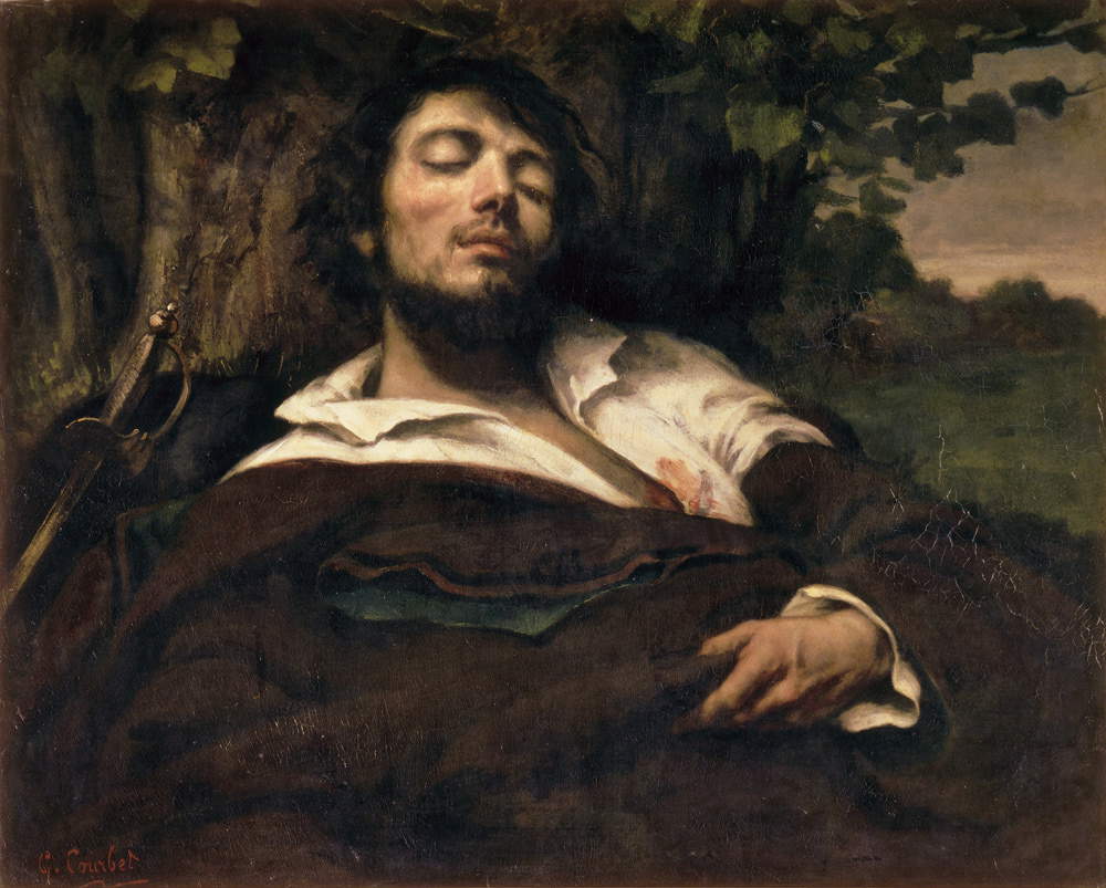 Gustave Courbet, L'uomo ferito (1844-1854; olio su tela, 81,5 x 97,5 cm; Parigi, MusÃ©e d'Orsay)
