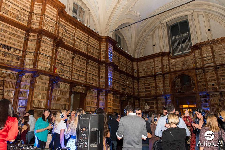 The silent party at the Angelica Library in Rome