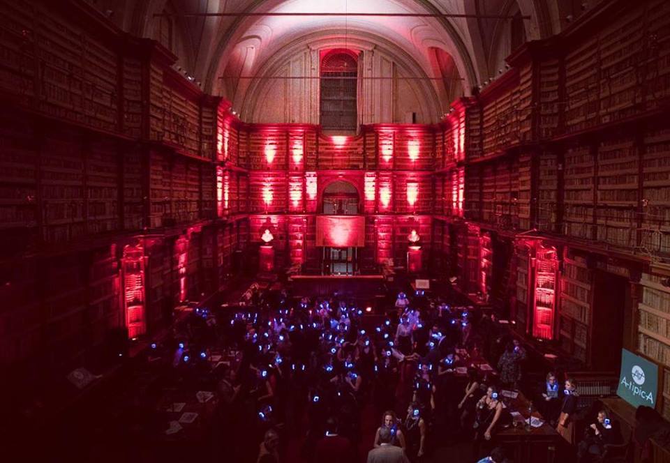 The silent party at the Angelica Library in Rome