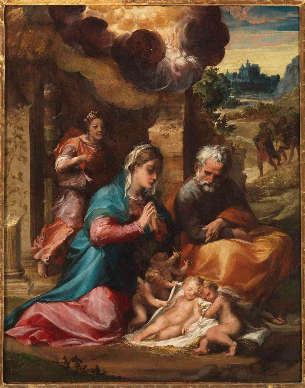Michelangelo Anselmi's restored Adoration of the Child on display in Milan