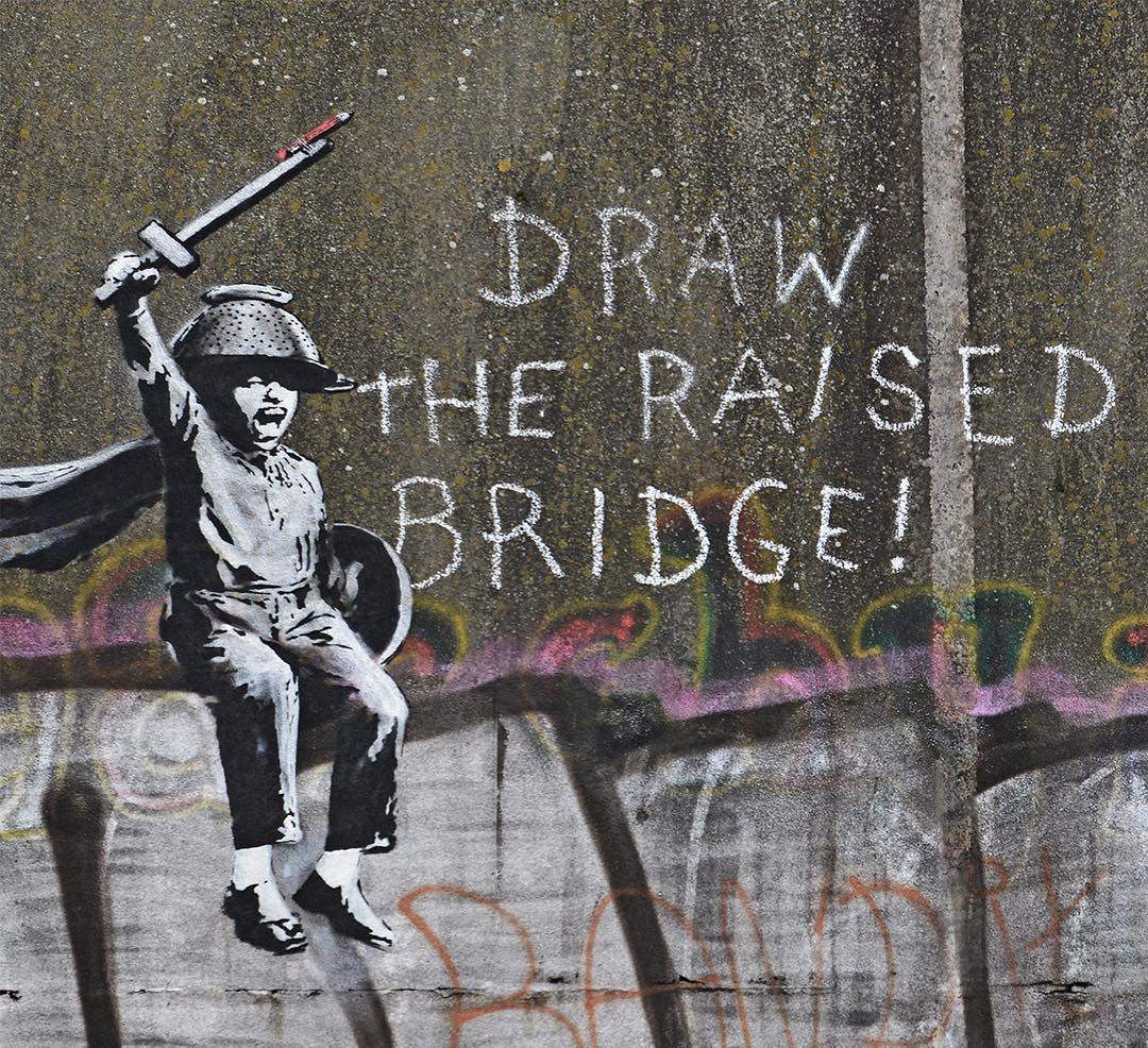 A new Banksy mural appears in England.