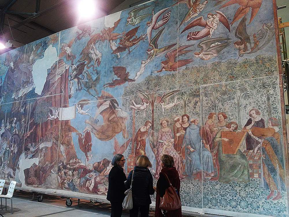 Pisa, lo spettacolo del Trionfo della Morte di Buffalmacco. Terminato il restauro dell'ultima ferita della seconda guerra mondiale