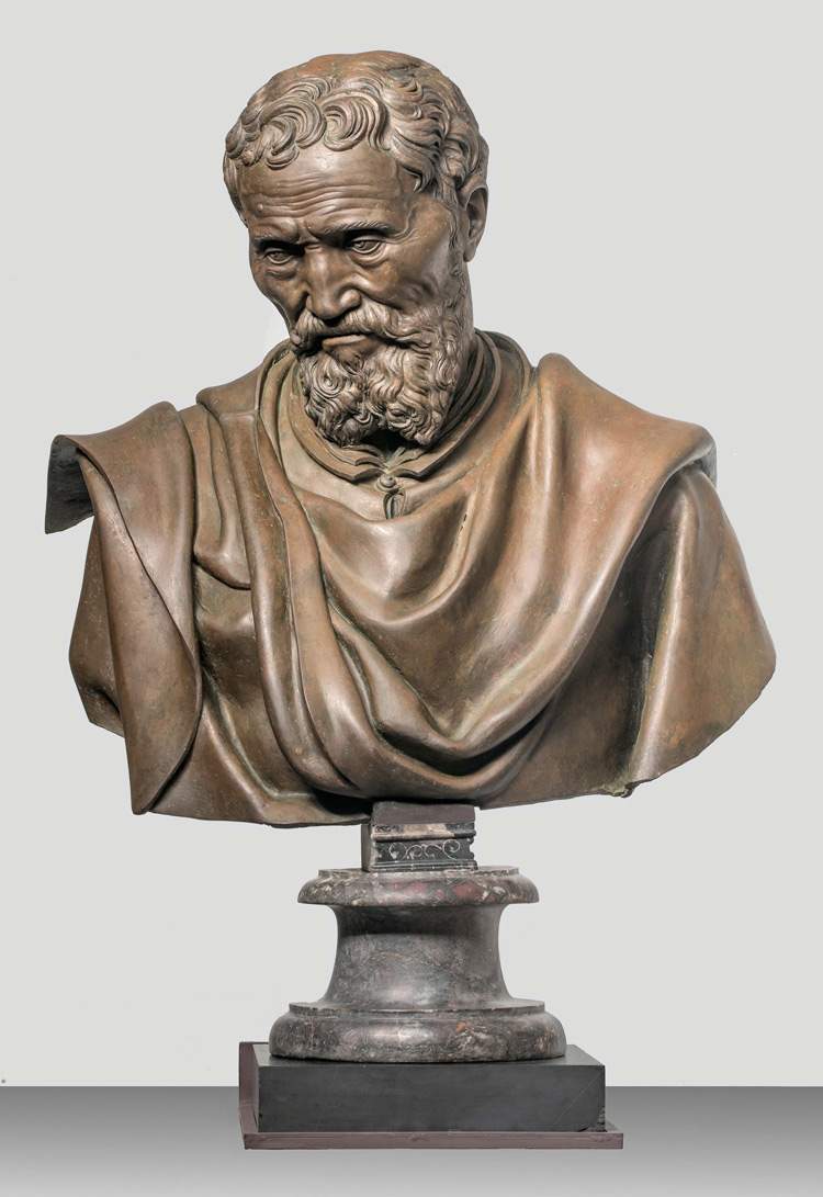 Galleria dell'Accademia in Florence, finished the restoration of the bust of Michelangelo made by Daniele da Volterra