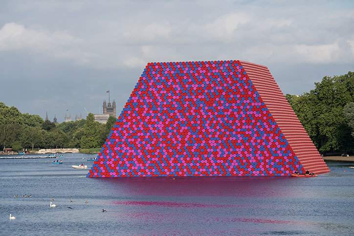 Christo, here's The London Mastaba: new work unveiled