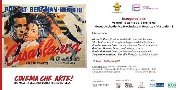 Art and cinema together in an exhibition at the Archaeological Museum of Potenza