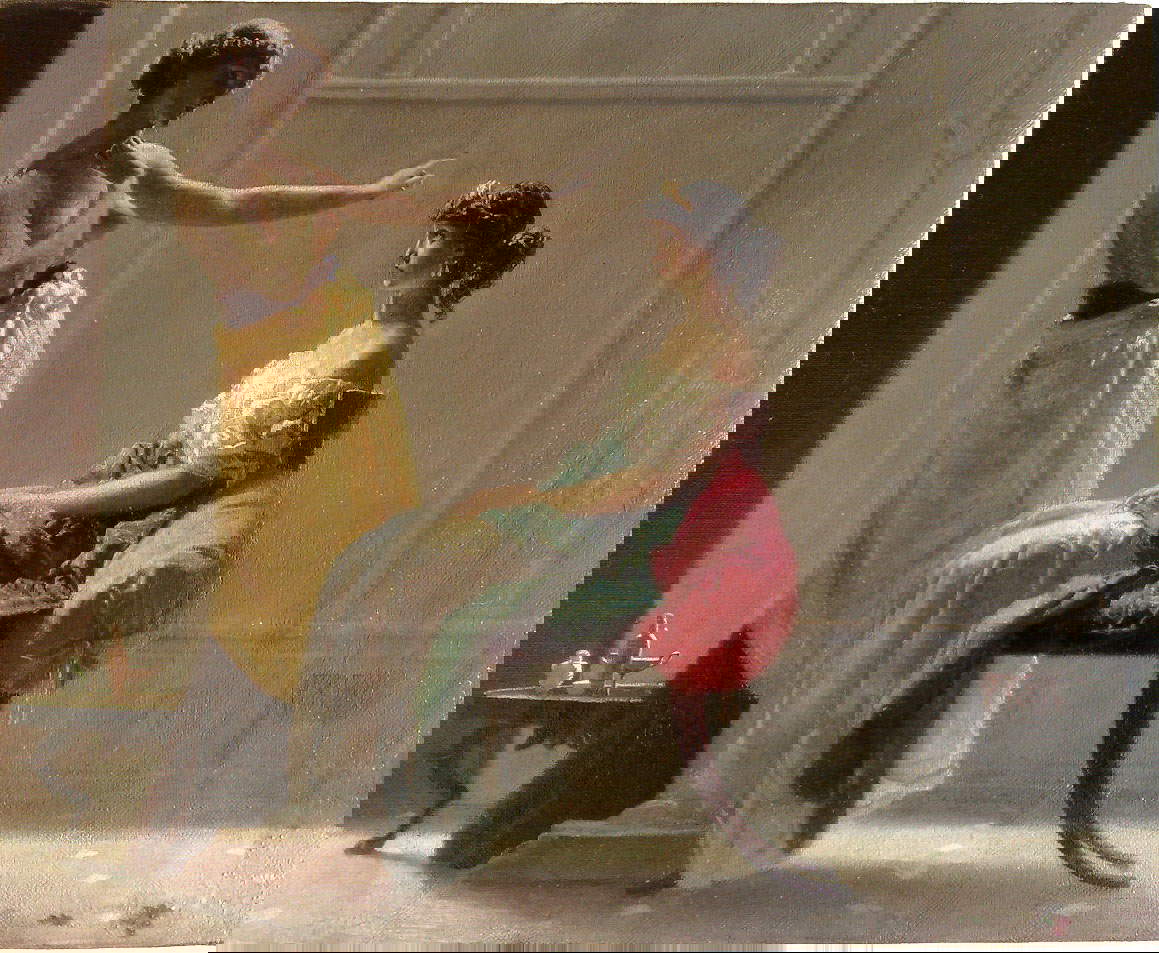 Federico Faruffini, La toilette du matin (1865 ; huile sur toile, 40 x 49,5 cm ; collection privée)