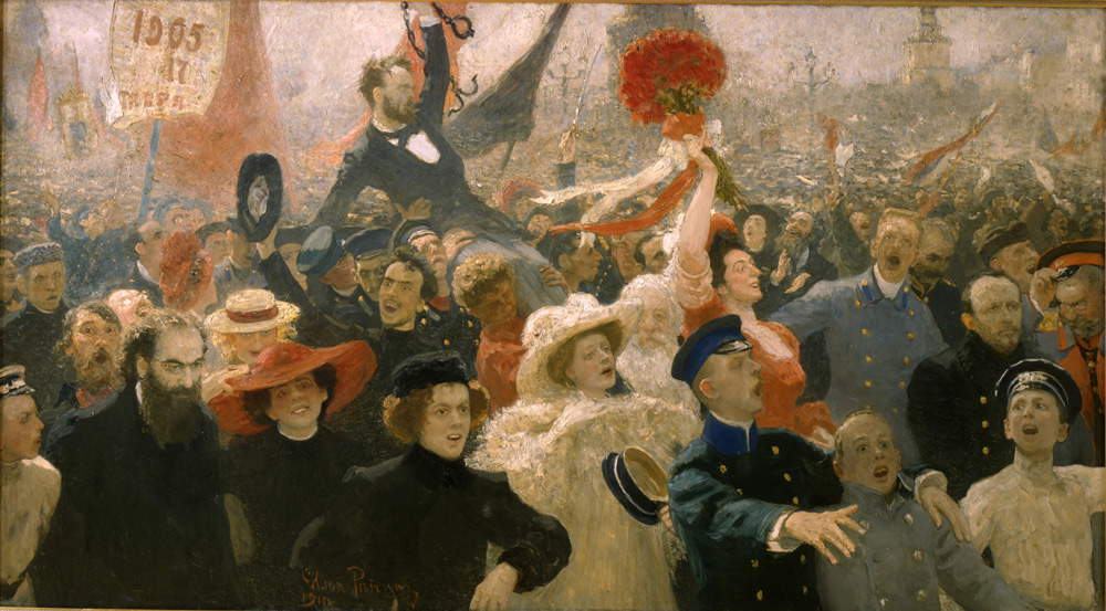 Ilya Repin, October 17, 1905, oil on canvas, 1910