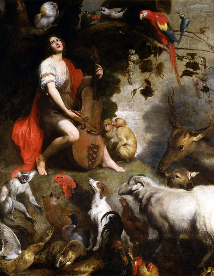 Jan Roos, Orfeo incanta gli animali (1630 circa)