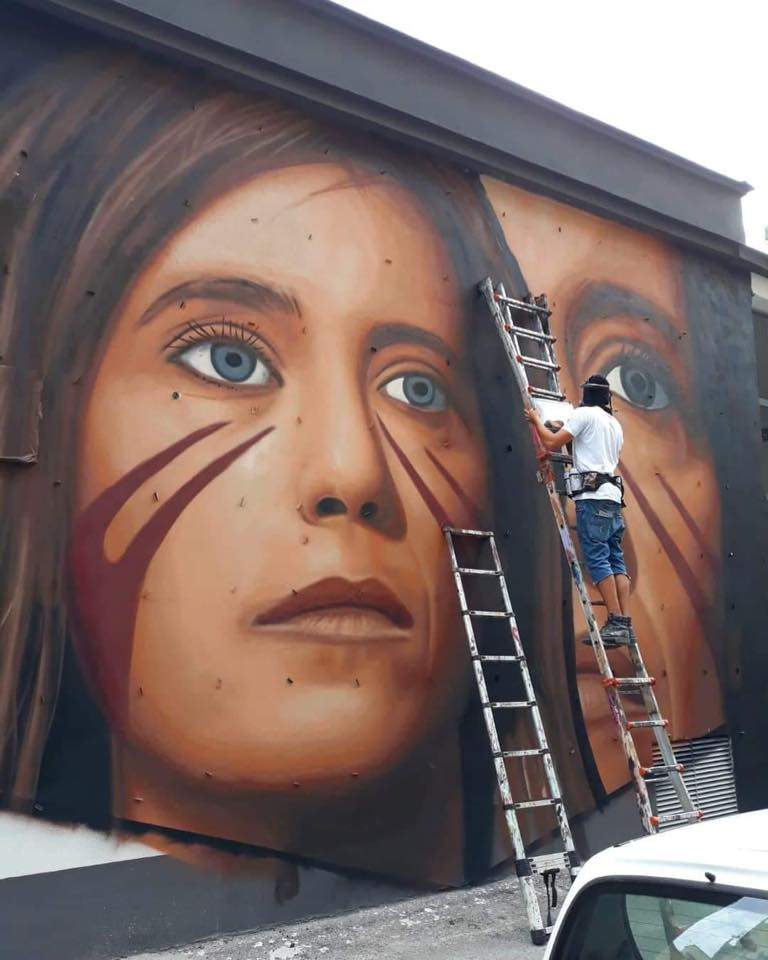 Naples, Jorit dedicates a mural to Ilaria Cucchi
