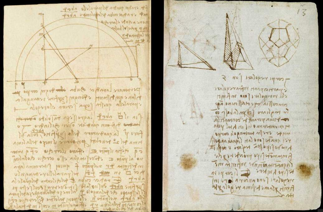 Victoria and Albert Museum publishes online Leonardo da Vinci's taccuni from the Forster Codex I