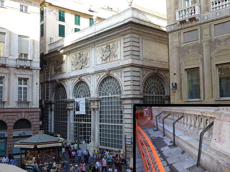À Gênes, l'esthétique d'un monument est travaillée pour éviter que les gens ne s'assoient sur les marches