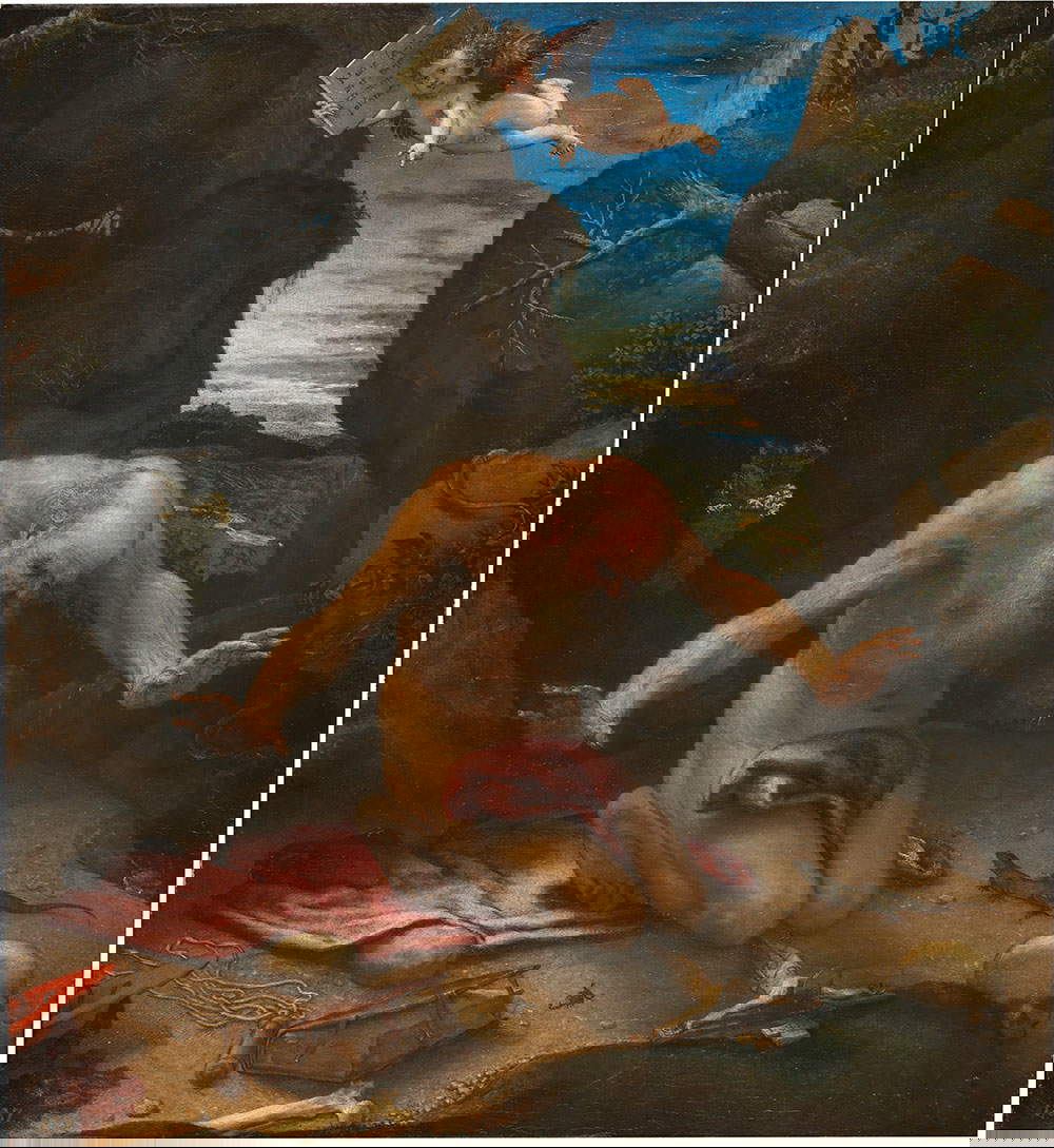 Lorenzo Lotto, Saint Jérôme pénitent (vers 1540-1546 ; huile sur toile, 99 x 90 cm ; Madrid, Prado) Lorenzo Lotto, Saint Jérôme pénitent (vers 1540-1546 ; huile sur toile, 99 x 90 cm ; Madrid, Prado)