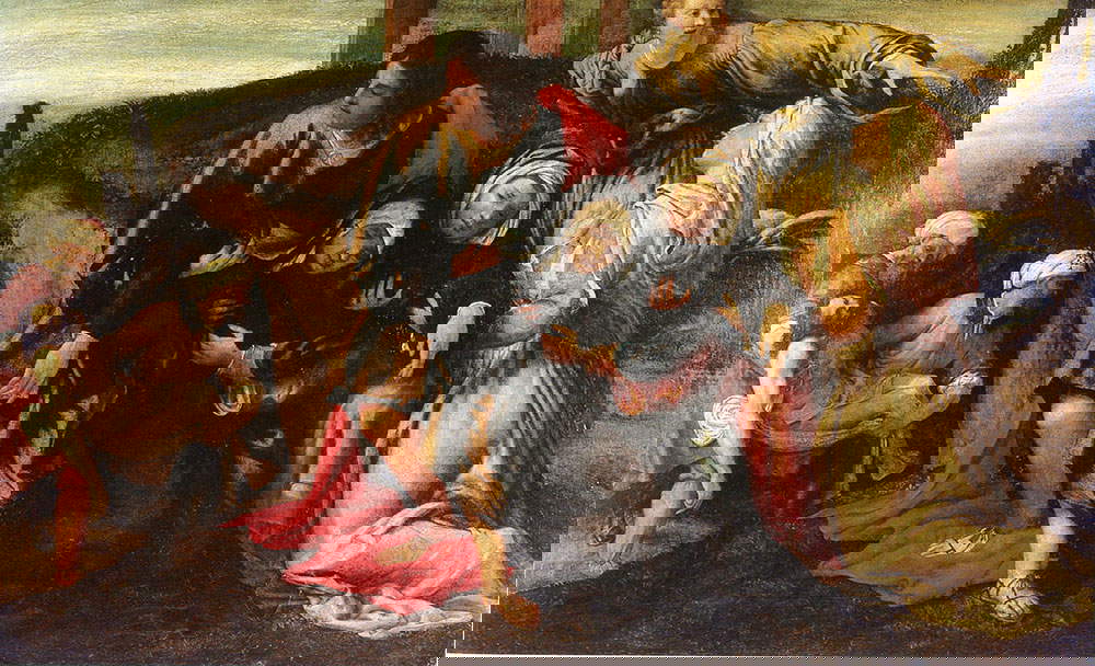 Lorenzo Lotto, Évanouissement de la Vierge pendant le transport du Christ au Sépulcre (1541 ; huile sur toile, 142 x 212 cm ; Strasbourg, musée des Beaux-Arts) Lorenzo Lotto, Évanouissement de la Vierge pendant le transport du Christ au Sépulcre (1541 ; huile sur toile, 142 x 212 cm ; Strasbourg, musée des Beaux-Arts)