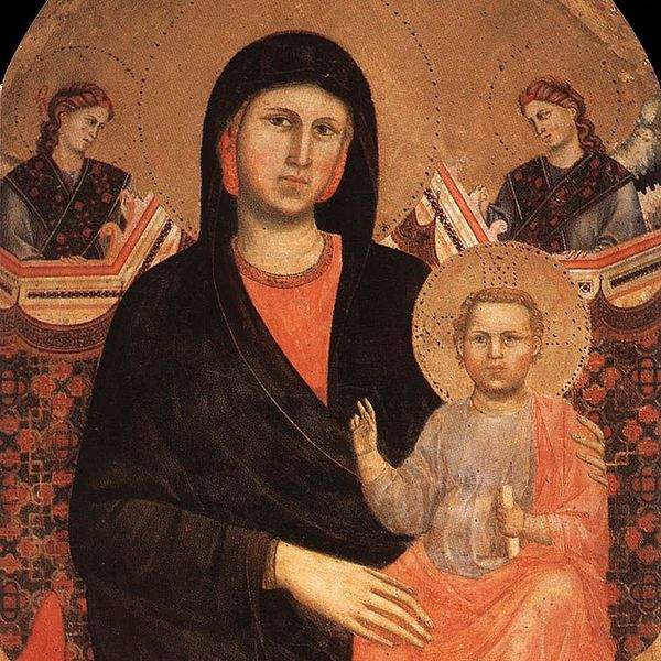 La Madone de San Giorgio alla Costa de Giotto exposée au musée de la cathédrale de Florence