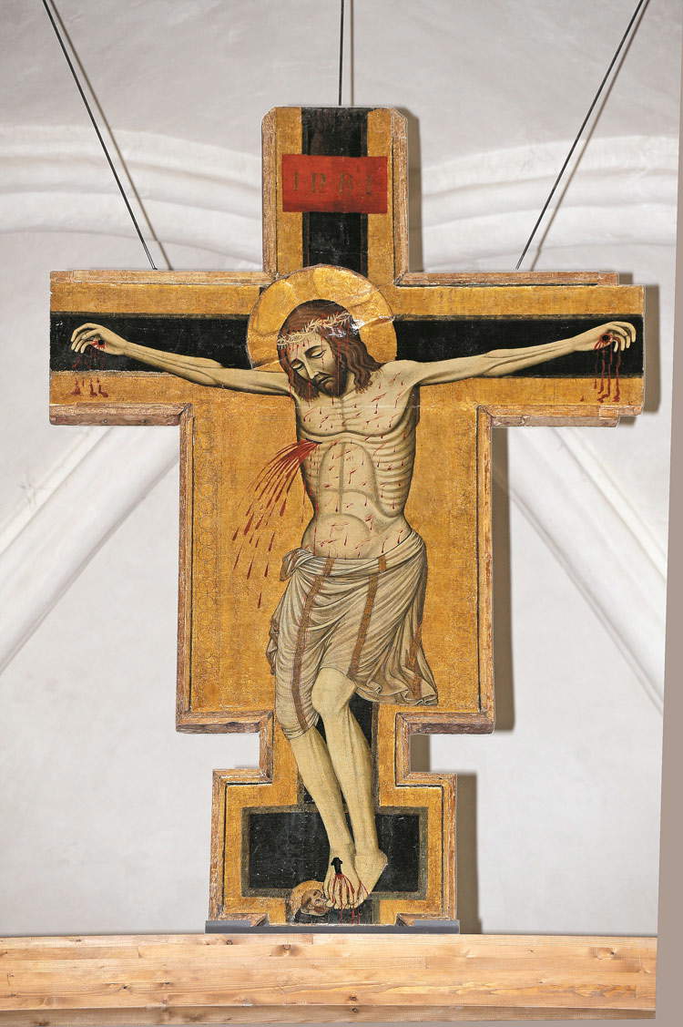 Meister von Cesi, Kruzifix (Tempera auf Tafel; Spoleto, Kirche von San Domenico)