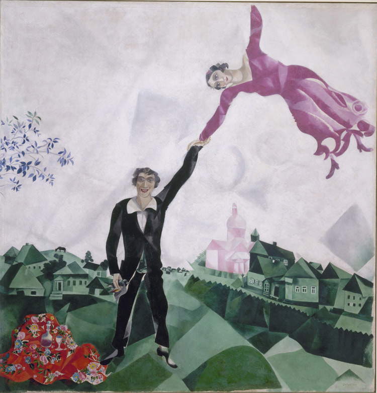 Marc Chagall, The Walk, oil on canvas, 1917-1918